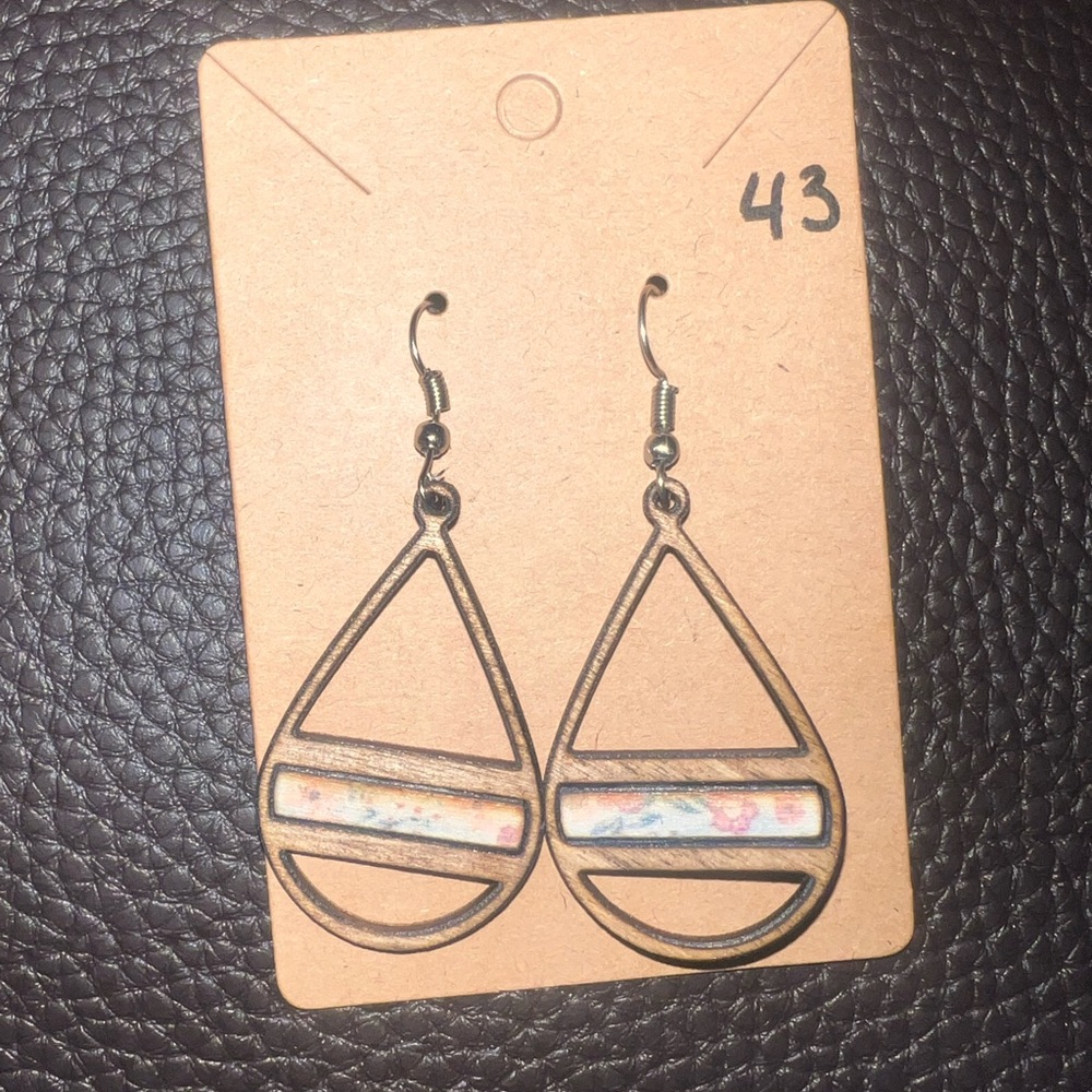 Geometric Drop Earrings with Multicolor Accents